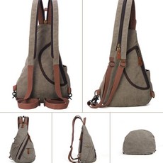 수납많은 주머니많은 여행용 크로스백 슬링백, 커피