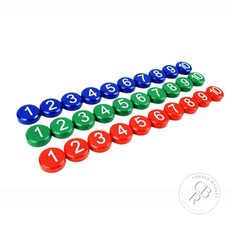 코바마켓 학습용 숫자계산 자석 어린이집자석, 빨강