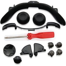 Xbox360 게임 컨트롤러 블랙용 멀티 컬러 버튼 교체 세트 키트, Black, 1개