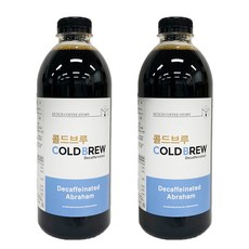 [HACCP인증] 더치커피스토리 콜드브루 카페인 디카페인 더치커피 1000ml + 1000ml, 디카페인 아브라함(과테말라), 2set(4병), 1개입