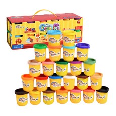 키즈클레이 아트 칼라클레이 50g x 24종 세트 유아 손놀이 세트 LNT-05, 혼합색상, 24개