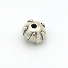 카렌실버 925 은 심플 볼륨 납작 복조리 모양 관통형 펜던트 목걸이 팔찌 DIY 재료