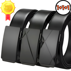 도큐어 남성 자동벨트 1+1+1 블랙 3종세트