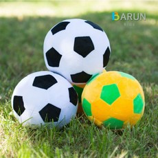 바른키즈 실내 축구공 / 솜털공 유아체육 안전공, 1개, 흰초