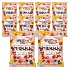 로티로리 딸기바나나콘 아기과자, 10개, 30g, 딸기바나나