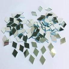 거울 모자이크 타일 스티커 대량 다이아몬드 마름모 모양 DIY 공예 수제 액세서리 홈 벽 아트워크 장식 용, 01 10x20mm, 01 100pcs, 04 Black