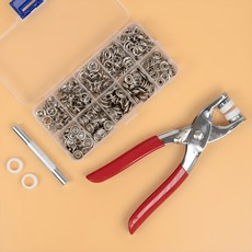 Ggong sso 萬能按扣打孔鉗 + 鈕扣 100p + 工具 + 收納盒套組, 混合色