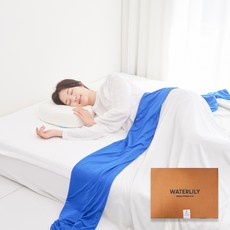 워터릴리 프로즌 냉감 여름 홑이불 1장(Q/K 겸용)
