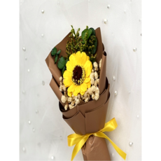 코지데일리 프리저브드 드라이 플라워 납골당 성묘 미니 꽃다발, 해바라기(비누꽃)