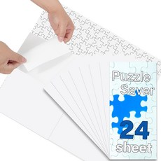 1000개용 퍼즐 시트 24개의 PCS 세이버 이지 필 및 스틱 직소 스티커 청소되지 않은 애호가를 위한 선물, 24 PCS