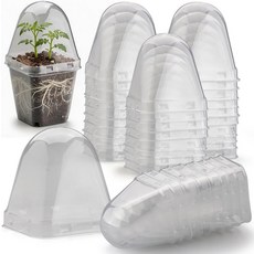 RooTrimmer 120 팩 투명 습도 돔 2.7인치 정사각형 묘목 화분과 호환되는, Black, 5.5 Inch - 30pk