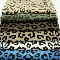 면 14수 대 골덴 호피 6종, 150cm x 90cm 1마, 화이트