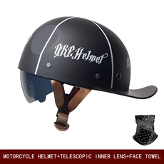 오토바이 복고풍 헬멧 범용 크루즈 스케이트 보드 자전거 세미 헬멧 오토바이 새로운 국가 표준 여름