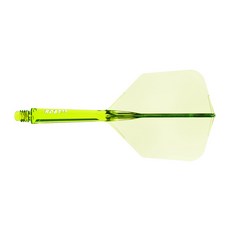CUESOUL ROST 77 통합 다트 샤프트 및 플라이트 큰 날개 모양 3개 세트-투명 색상, Light Green-23mm, 1개