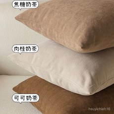 人字紋雪尼爾正方形靠枕沙髮靠墊客廳臥室床頭靠背大抱枕咖色腰枕枕頭 抱枕 沙發枕頭, 銀灰色/雪尼爾/,50*50（單獨套子）