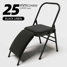 필라테스 요가의자 홈트 리포머 체어 운동기구 스트레칭 도구, 허리 지지대 검정 원단