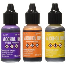 드로잉잉크 레인저 팀 홀츠 알코올 잉크 .5온스 3/Pkg 서밋 뷰-선샤인/선셋/퓨어 트윌라이트, 드로잉잉크 레인저 팀 홀츠 알코올 잉크 .5온스 3/P