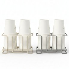 80factory 종이컵 거치대 클린 스탠드 2구, 1개, 그레이