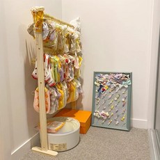 [미니멀 우드 행거] 강아지행거 원목 스탠드형 펫옷장