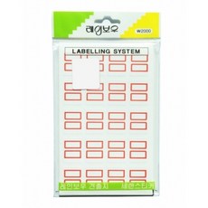 새한 견출지 일반 NO.102(적)18장 360개_18x25mm