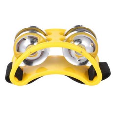 발 탬버린 타악기 연주용 버스킹 리듬 악기 옐로우 발목, 1개, 상세페이지 참조