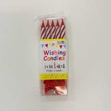 SEASON 四季紙品禮品 螺旋許願蠟燭, 1個, 中-紅色, Unscented