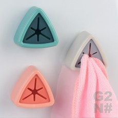 지투앤샵 부착식 행주 걸이 화장실악세사리, 핑크