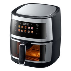 空氣炸鍋家用大容量多功能烤箱一體電炸鍋, 國內可用110V, 黑色彩屏