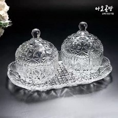 아소공방 크리스탈 클리어 캔디볼 트레이 세트, 투명, 2세트