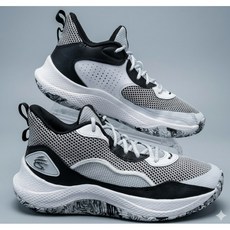 [언더아머_스포츠] 기능성 커리 농구화 Micro G 쿠셔닝 CURRY TM3027626-101 인체공학 접지 패턴 운동화 트레이닝화 남성