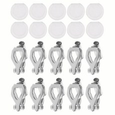 귀걸이 패드가있는 20 조각 클립 온 귀걸이 변환기 DIY 컴포트 귀걸이 패드 비 피어싱 귀용 쥬얼리 액세서리