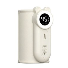 無線暖奶器 小熊C款 8000mAh行動保溫套, 無線暖奶器小熊C款米色 美規快充插頭 - 8000mAh, 1個