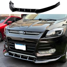 포드 이스케이프 20132016 호환 전면 범퍼 립 스플리터 액세서리 하단 스포일러 바디 키트 추가 ABS 소재 광택 검정, Gloss Black