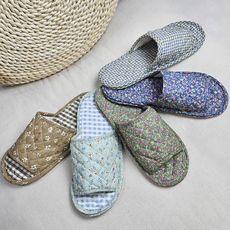 리브포어스 빅사이즈 남녀공용 2중 바닥 거실화 더블 쿠션 퀼트 실내화, 민트데이지,브라운데이지,네이비로즈,베이직체크,그린로즈, 5개