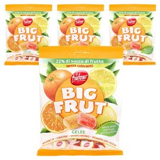 듀포 빅 프루트 젤리 오렌지 + 레몬 + 만다린 + 그레이프프루트 맛, 150g, 4개