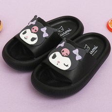 여아용 산리오 EVA 슬리퍼 시나모롤 쿠로미 캐릭터 라이 어린이 아동 신발 Slipper (작게 제작됨)