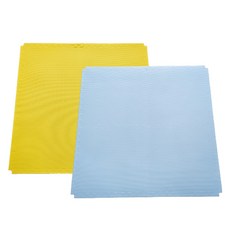 本富地墊 雙色兩用厚巧拼，雲蓋藍x檸果黃，高規瑞寶墊，SGS檢驗合格，寶寶安全無毒遊戲地墊, 100x100cm【1大片】送4邊條, 100x100cm【1大片】送4邊條