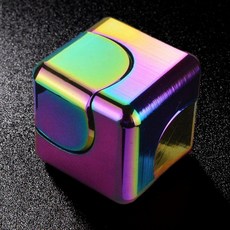 손가락 끝 회전 장난감 과학 합금 미니 퍼즐 블록, 1개, 컬러풀 자이로