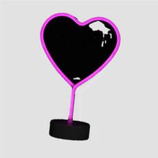 무드등 하트모양 LED 네온 취침 조명 강템, 1개
