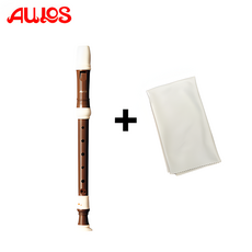 아울로스 리코더 소프라노 703BW 바로크식 극세사융 포함, 1개, 갈색