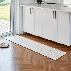 [모던하우스] 체크테라조 양면PVC 주방매트L 180x44x1.4, 1, 1개