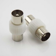 10개 또는 TV RF 안테나용 플러그 듀얼 C5 동축 커넥터 케이블 어댑터, 2pcs, male to male