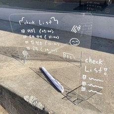 B대형 투명 아크릴 메모 보드 책상 스탠드 ang+3469ni