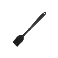 矽膠廚具不鏽鋼手柄不沾鍋廚具組 - 煎鏟湯勺鍋鏟料理用具, 1個, 矽膠廚具-油刷, 黑色