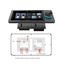 TUYA 스마트 홈 제어판 벽 증폭기의 Zigbee 게이트웨이 오디오가 포함된 8인치 터치 스크린 다기능 릴레이, 04 10INCH 2 SPK relay