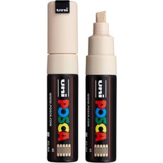 포카 PC-8K 수성 페인트 마커 넓은 팁(8mm) 검은색 2 카운트, BLACK