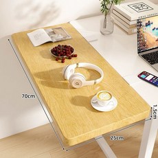 접이식 테이블 보드 확장 선반 무타공 책상 검정, 1개, 내추럴 우드 보드 70x25 화이트