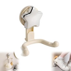 다기능 흡착판 신발 제거 보조 탈부착식 벽걸이 무굴곡 도구, White, 1개