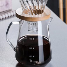 (로하티) 내열유리 커피서버(600ml)계량 핸드드립서버 ykm*13409fD, 본상품, 1