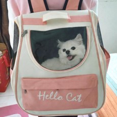 강아지 고양이 산책가방 이동장, 1개, 핑크